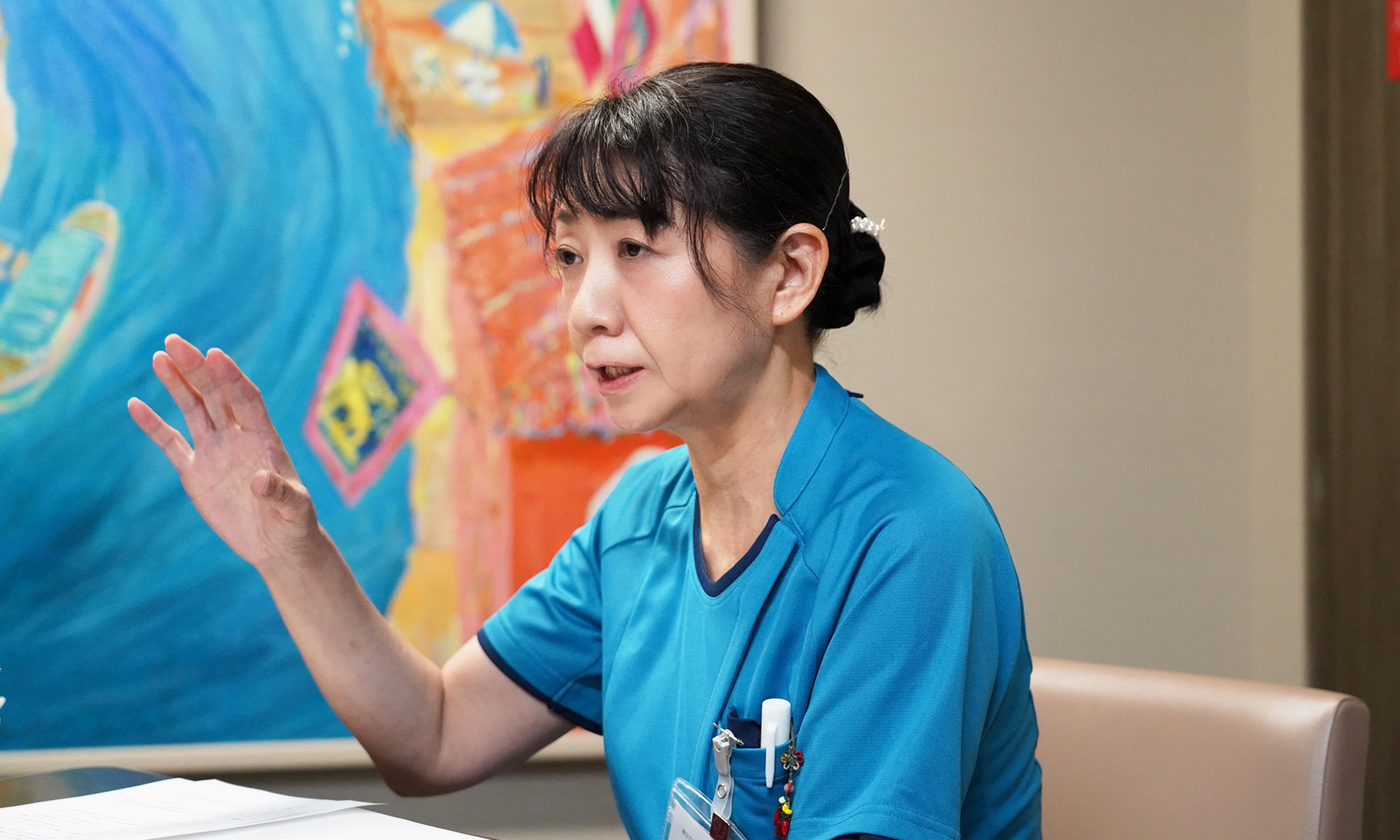 医療DX導入の経緯を語る、看護部長 八軒さん